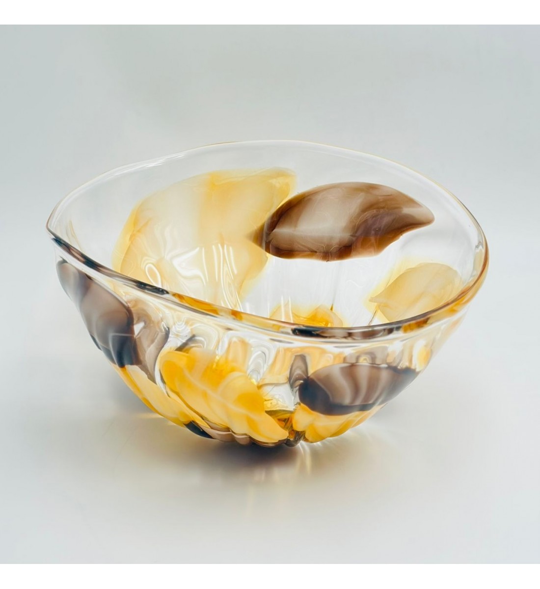 صحن تقديم أنيق بتصميم متموّج مستوحى من الطبيعة32×25×13سم 