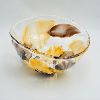 صحن تقديم أنيق بتصميم متموّج مستوحى من الطبيعة32×25×13سم 