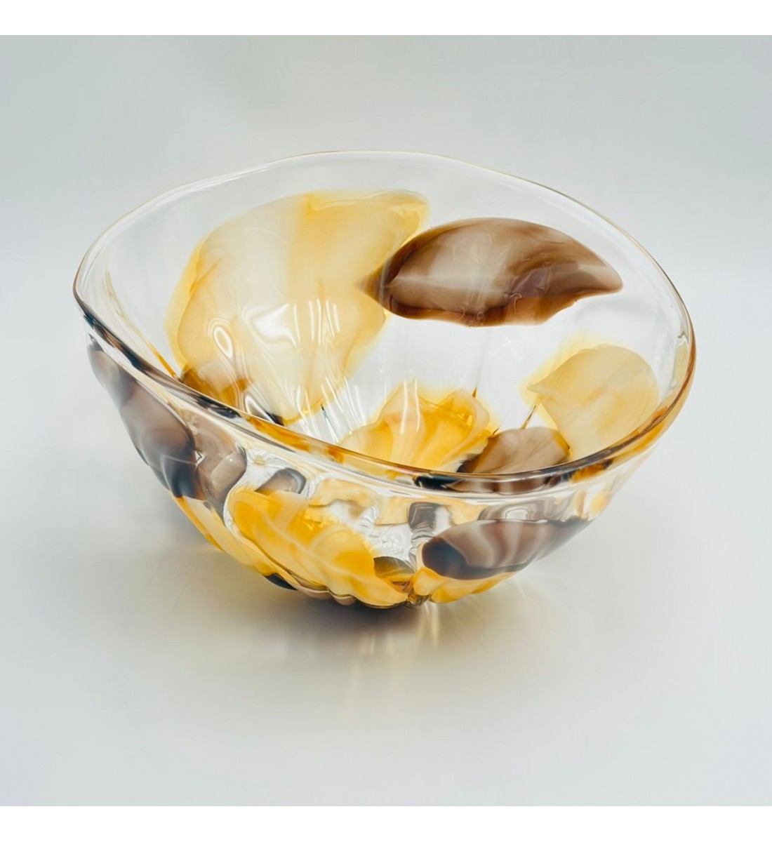 صحن تقديم أنيق بتصميم متموّج مستوحى من الطبيعة32×25×13سم 