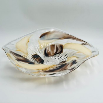 صحن تقديم أنيق بتصميم متموّج مستوحى من الطبيعة42×16×24سم