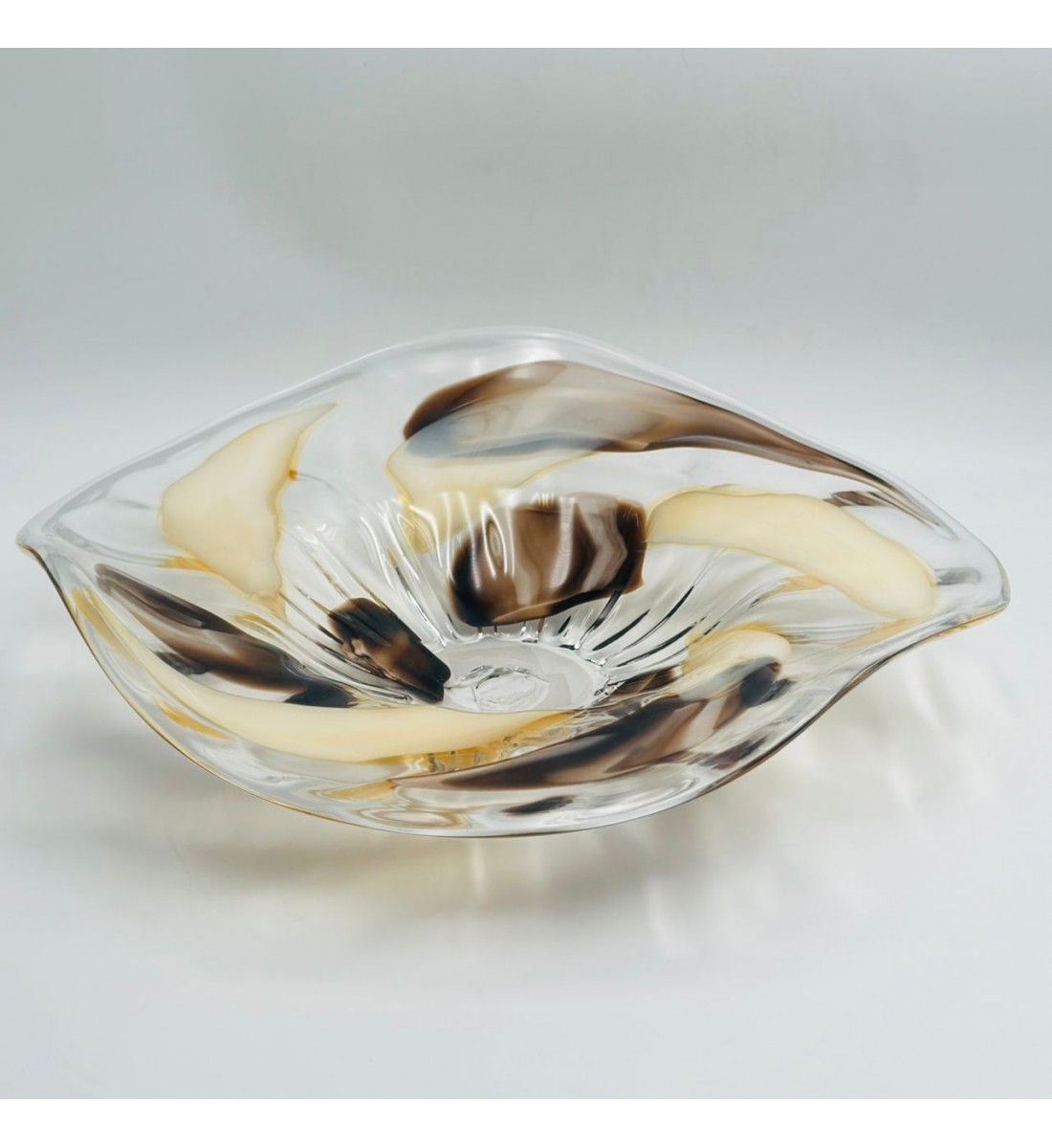 صحن تقديم أنيق بتصميم متموّج مستوحى من الطبيعة42×16×24سم