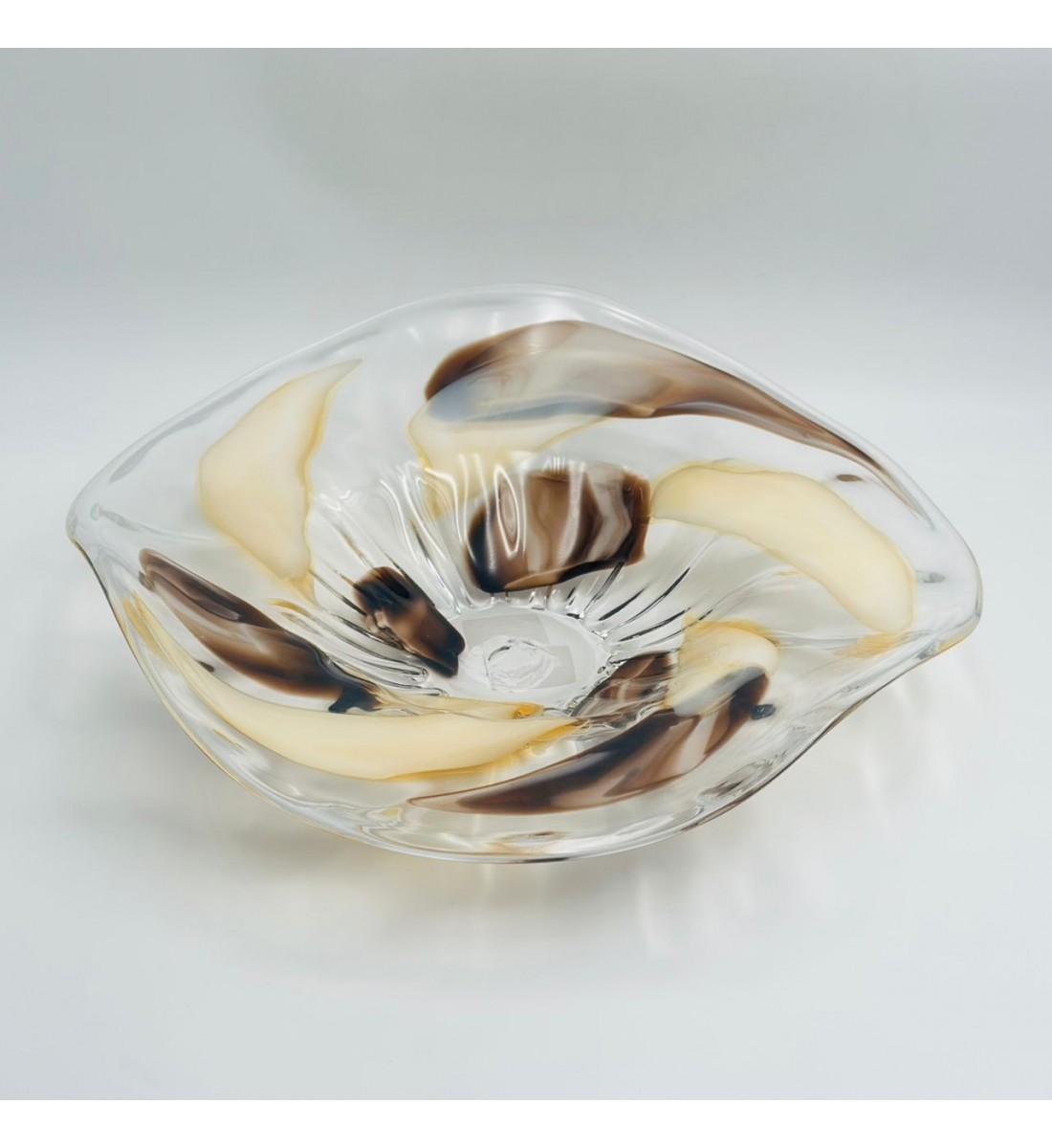 صحن تقديم أنيق بتصميم متموّج مستوحى من الطبيعة42×16×24سم