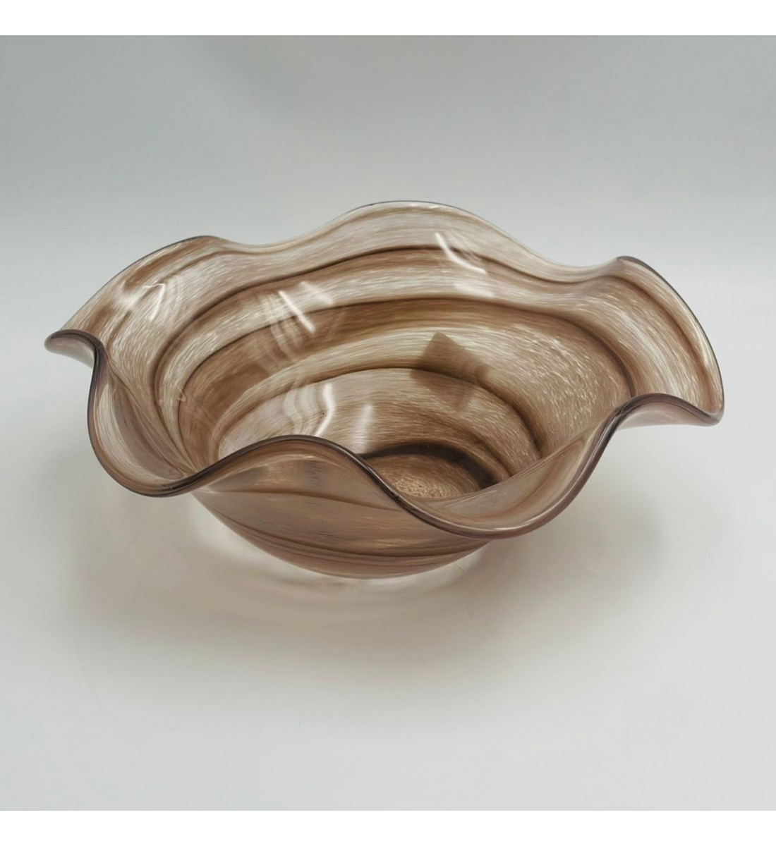 صحن تقديم أنيق بتصميم متموّج مستوحى من الطبيعة 30×30×10سم 