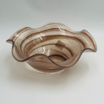 صحن تقديم أنيق بتصميم متموّج مستوحى من الطبيعة 30×30×10سم 