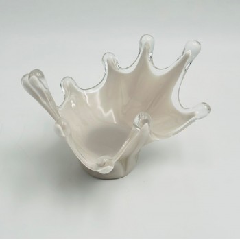 صحن تقديم أنيق بتصميم متموّج مستوحى من الطبيعة15×11×14سم 