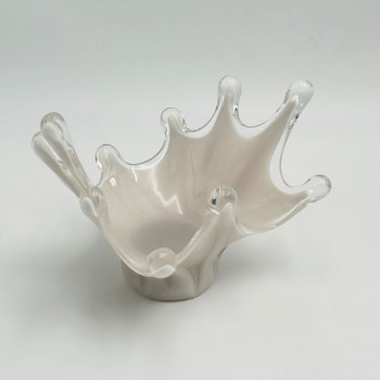 صحن تقديم أنيق بتصميم متموّج مستوحى من الطبيعة15×11×14سم 