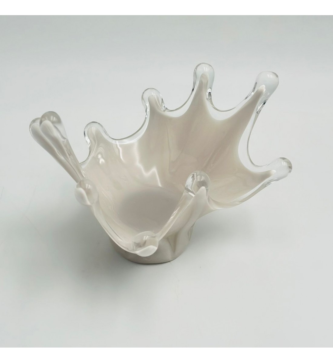 صحن تقديم أنيق بتصميم متموّج مستوحى من الطبيعة15×11×14سم 