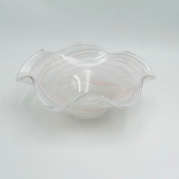 صحن تقديم أنيق بتصميم متموّج مستوحى من الطبيعة25×25×10سم 