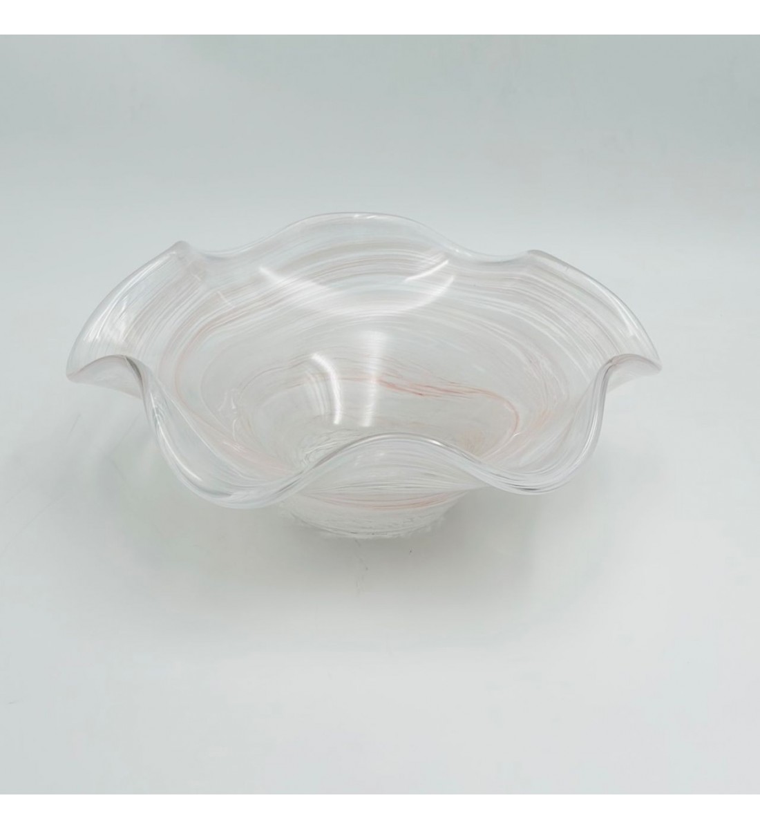 صحن تقديم أنيق بتصميم متموّج مستوحى من الطبيعة25×25×10سم 