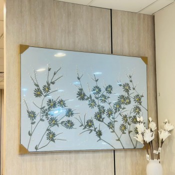 لوحه زينة حائط ديكور جبسية اطار بيج 140×100سم 