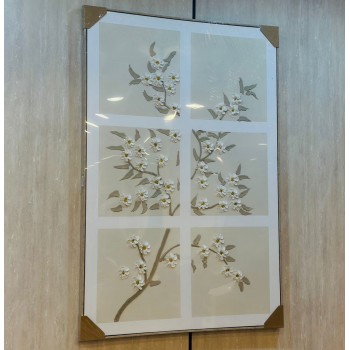 لوحه زينة حائط ديكور جبسية اطار اسود 120×80سم 