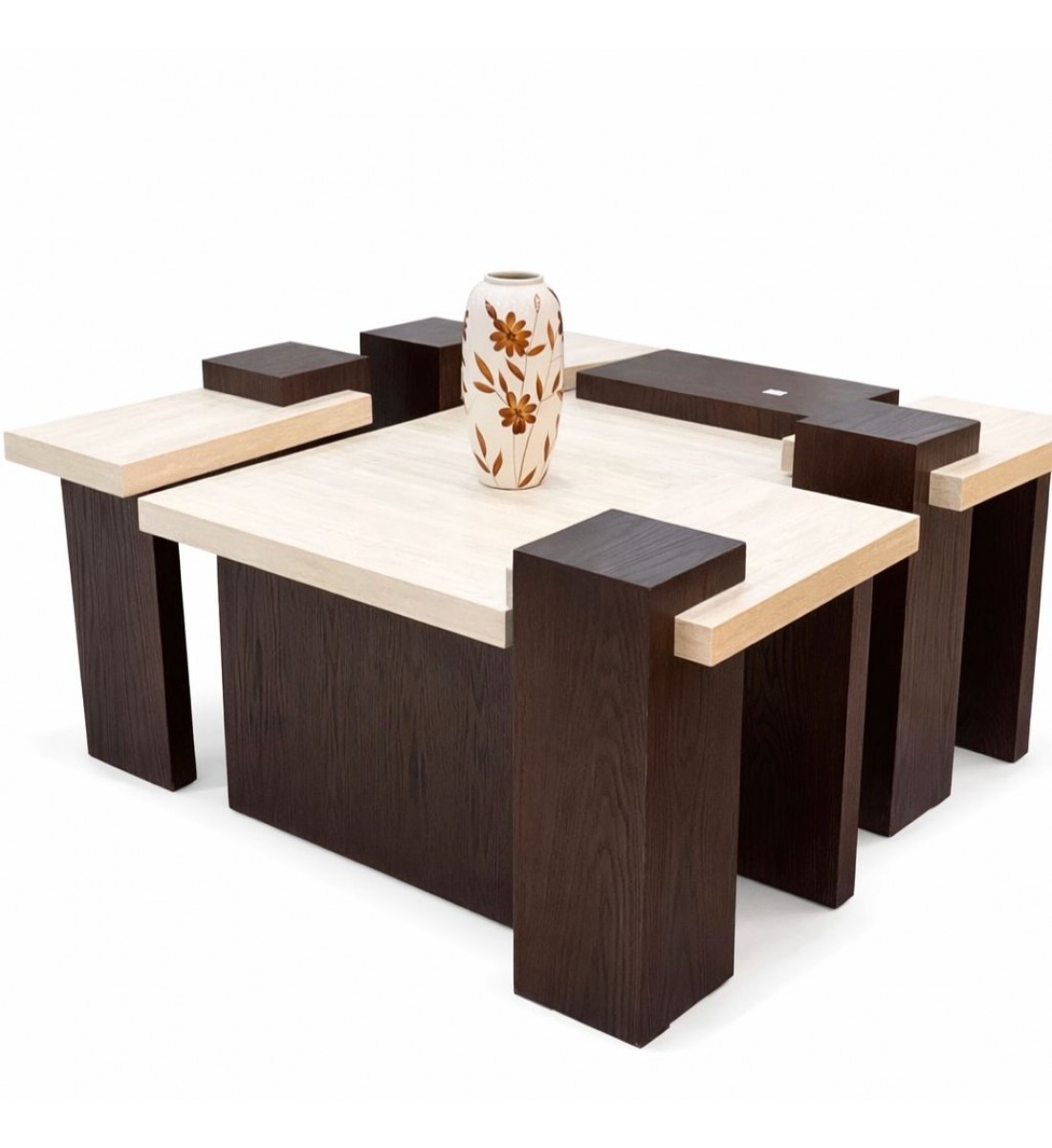 طاولة وسط بتصميم عصري يجمع بين القوة والأناقة، 5قطع 