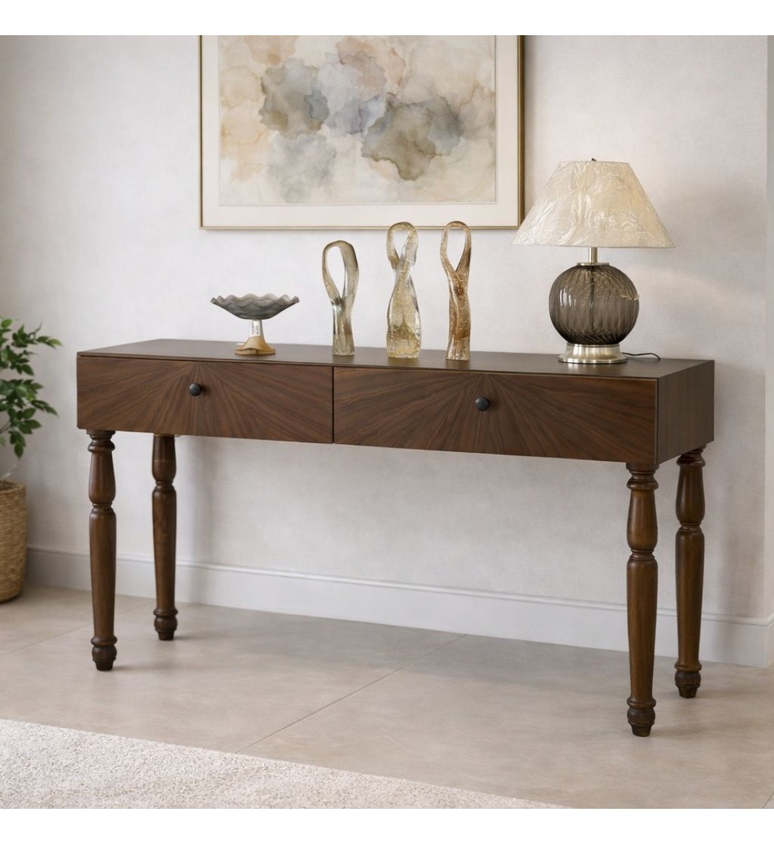 طاولة كونسول أنيقة بتصميم كلاسيكي فاخر، 140×88×40سم (منتج تفصيل )