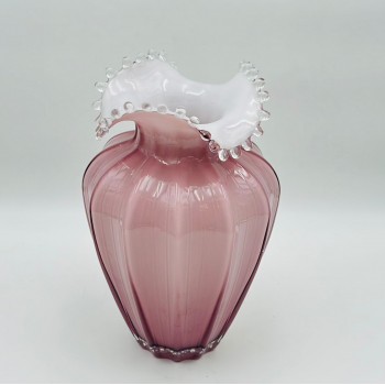 فازة ديكور أنيقة مصنوعة من الزجاج، 18×18×33سم 