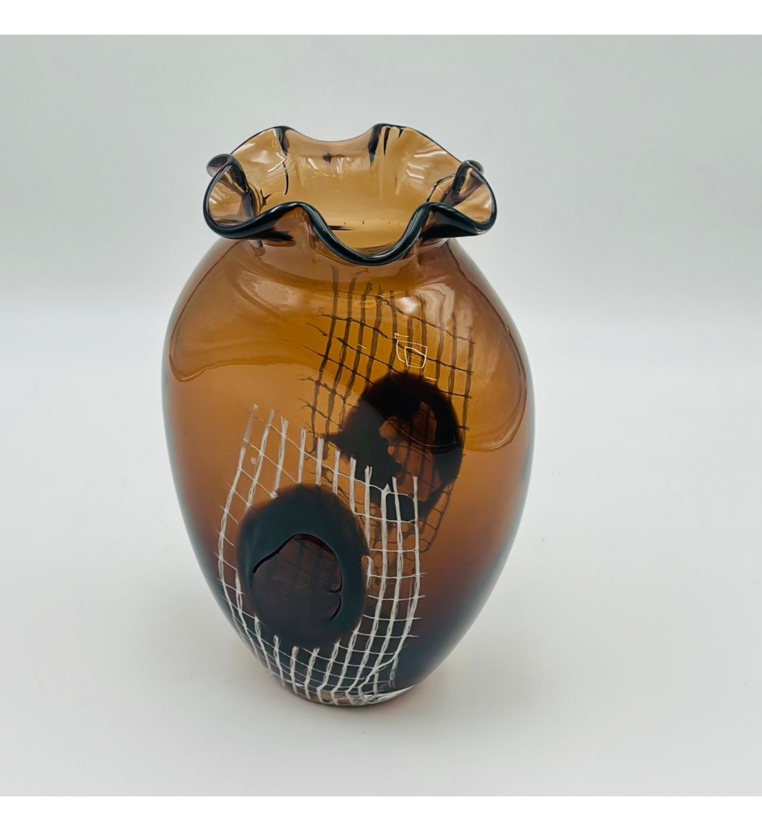 فازة ديكور أنيقة مصنوعة من الزجاج، 13×13×26سم 