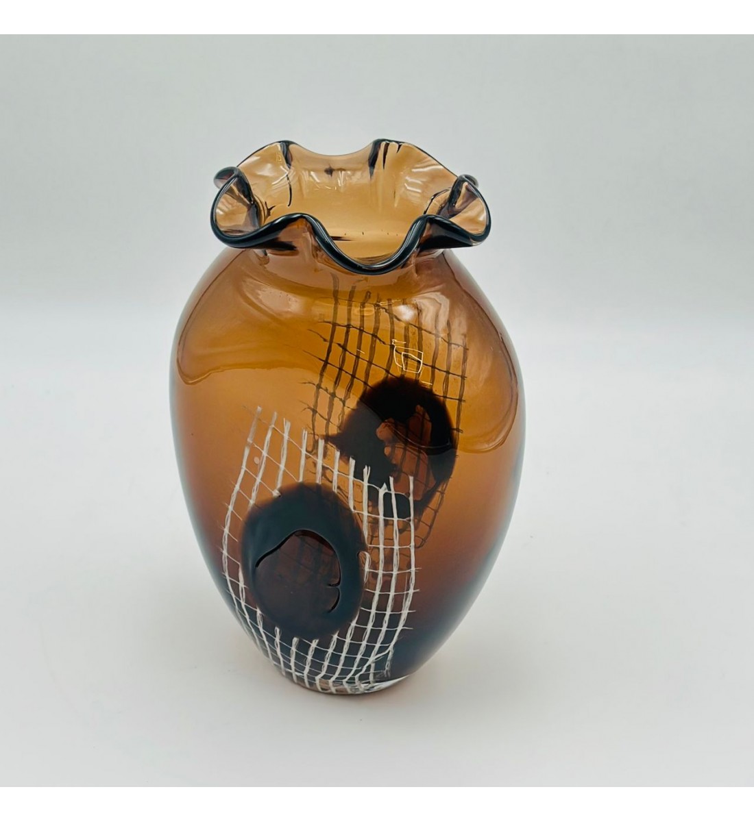 فازة ديكور أنيقة مصنوعة من الزجاج، 13×13×26سم 