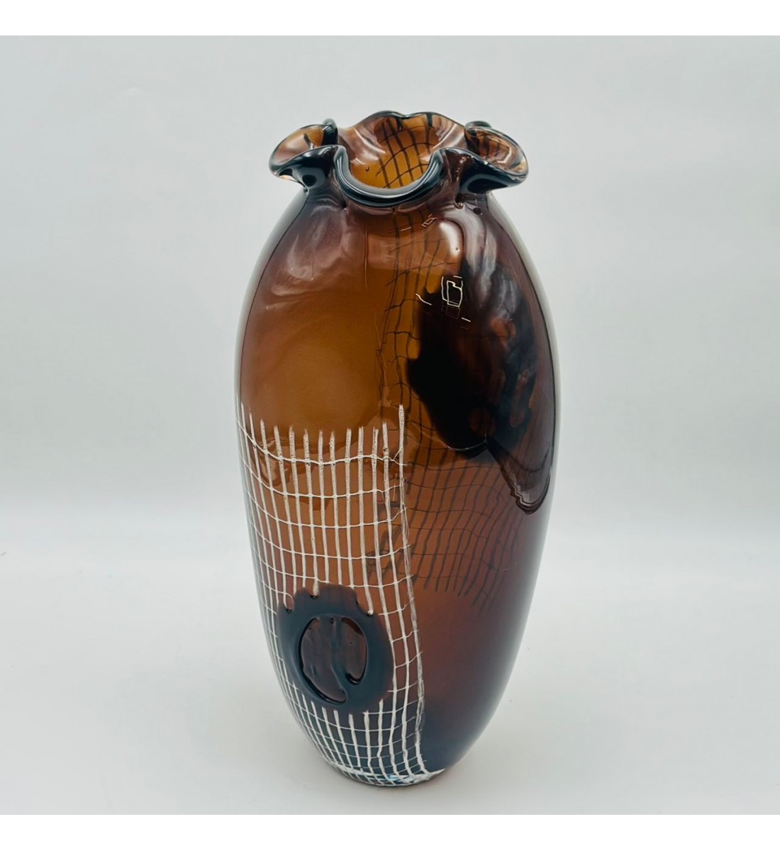 فازة ديكور أنيقة مصنوعة من الزجاج، 14×14×40سم 