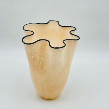 فازة ديكور أنيقة مصنوعة من الزجاج، 22×22×24سم 