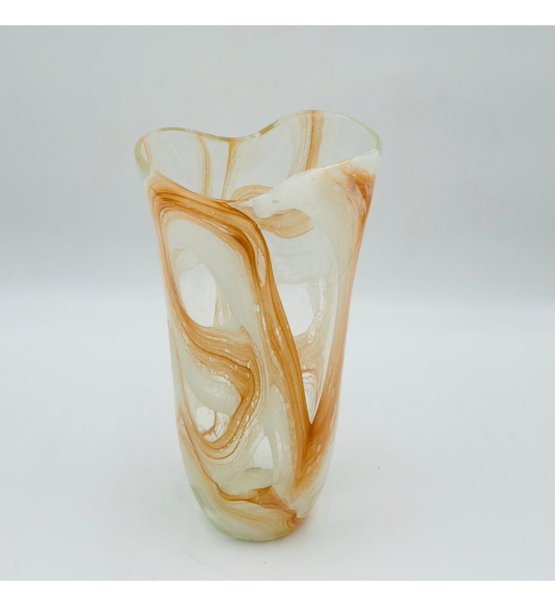 فازة ديكور أنيقة مصنوعة من الزجاج،15×11×29سم 