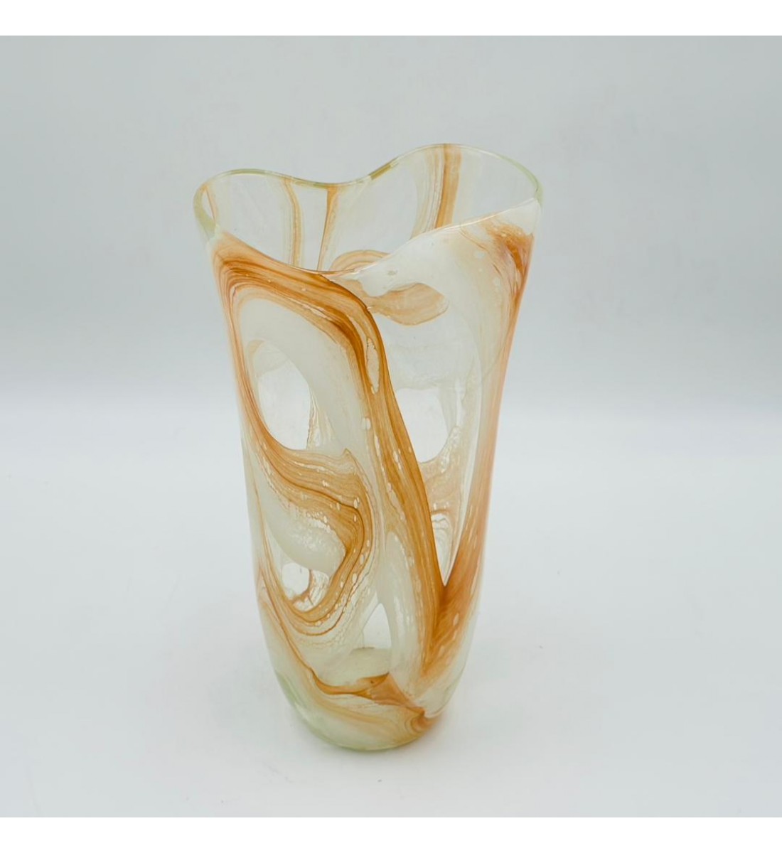 فازة ديكور أنيقة مصنوعة من الزجاج،15×11×29سم 