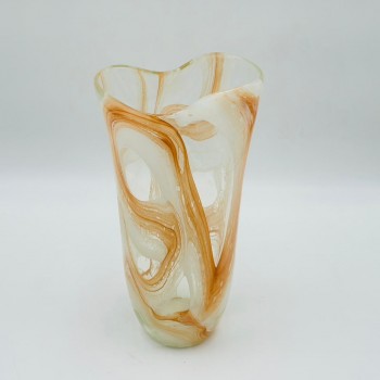 فازة ديكور أنيقة مصنوعة من الزجاج،15×11×29سم 