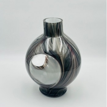 فازة ديكور أنيقة مصنوعة من الزجاج32×8×8سم 