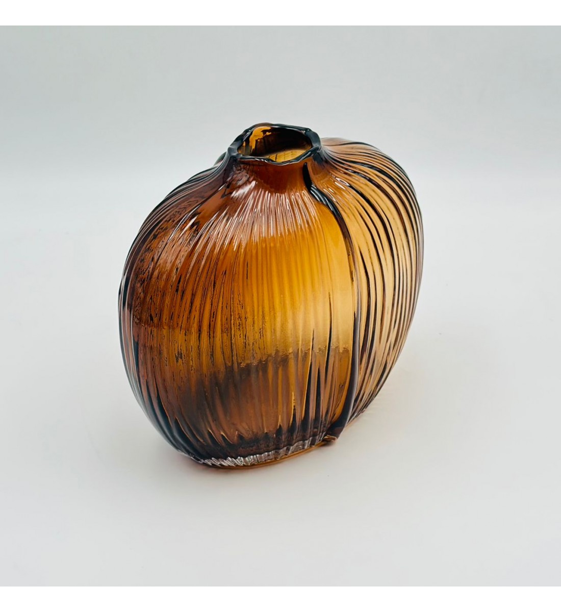 فازة ديكور أنيقة مصنوعة من الزجاج22×5×5سم 