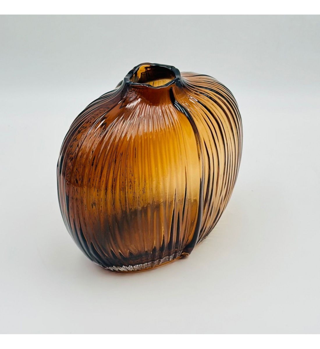 فازة ديكور أنيقة مصنوعة من الزجاج22×5×5سم 