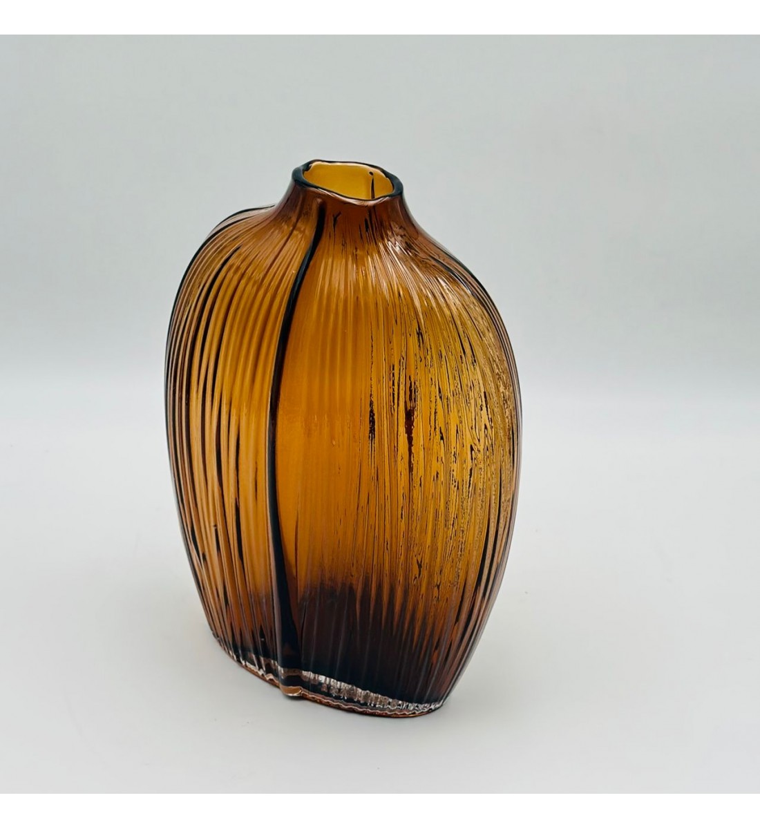 فازة ديكور أنيقة مصنوعة من الزجاج 28×5×5سم 