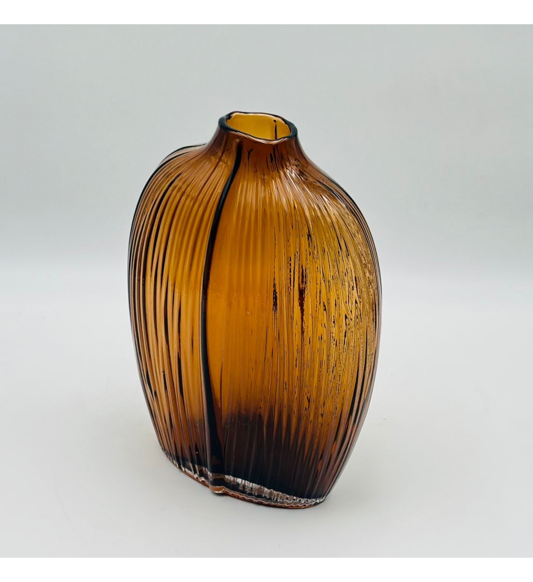 فازة ديكور أنيقة مصنوعة من الزجاج 28×5×5سم 