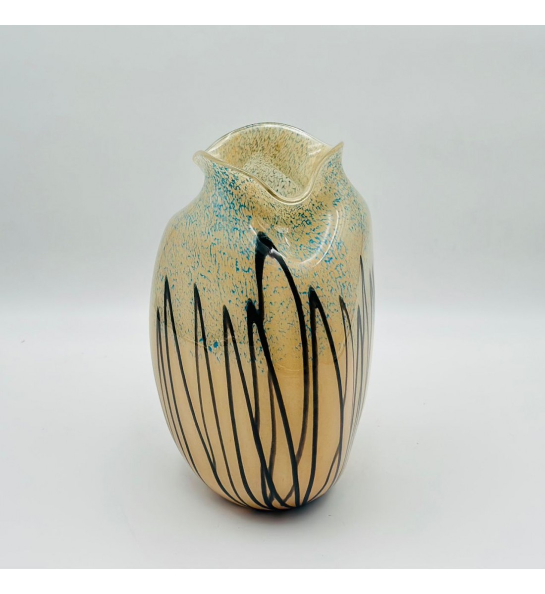 فازة ديكور أنيقة مصنوعة من الزجاج12×12×32سم 