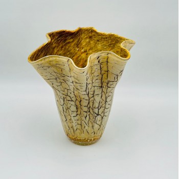 فازة ديكور أنيقة مصنوعة من الزجاج 26×17×28سم 