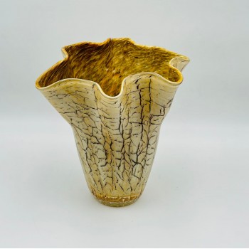 فازة ديكور أنيقة مصنوعة من الزجاج 26×17×28سم 