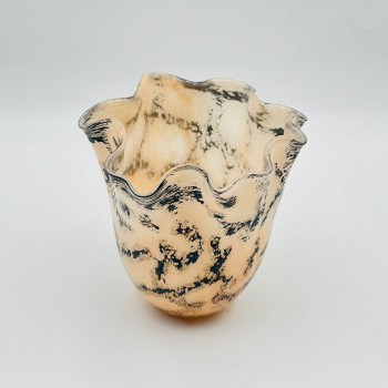 فازة ديكور أنيقة مصنوعة من الزجاج19×19×20سم 