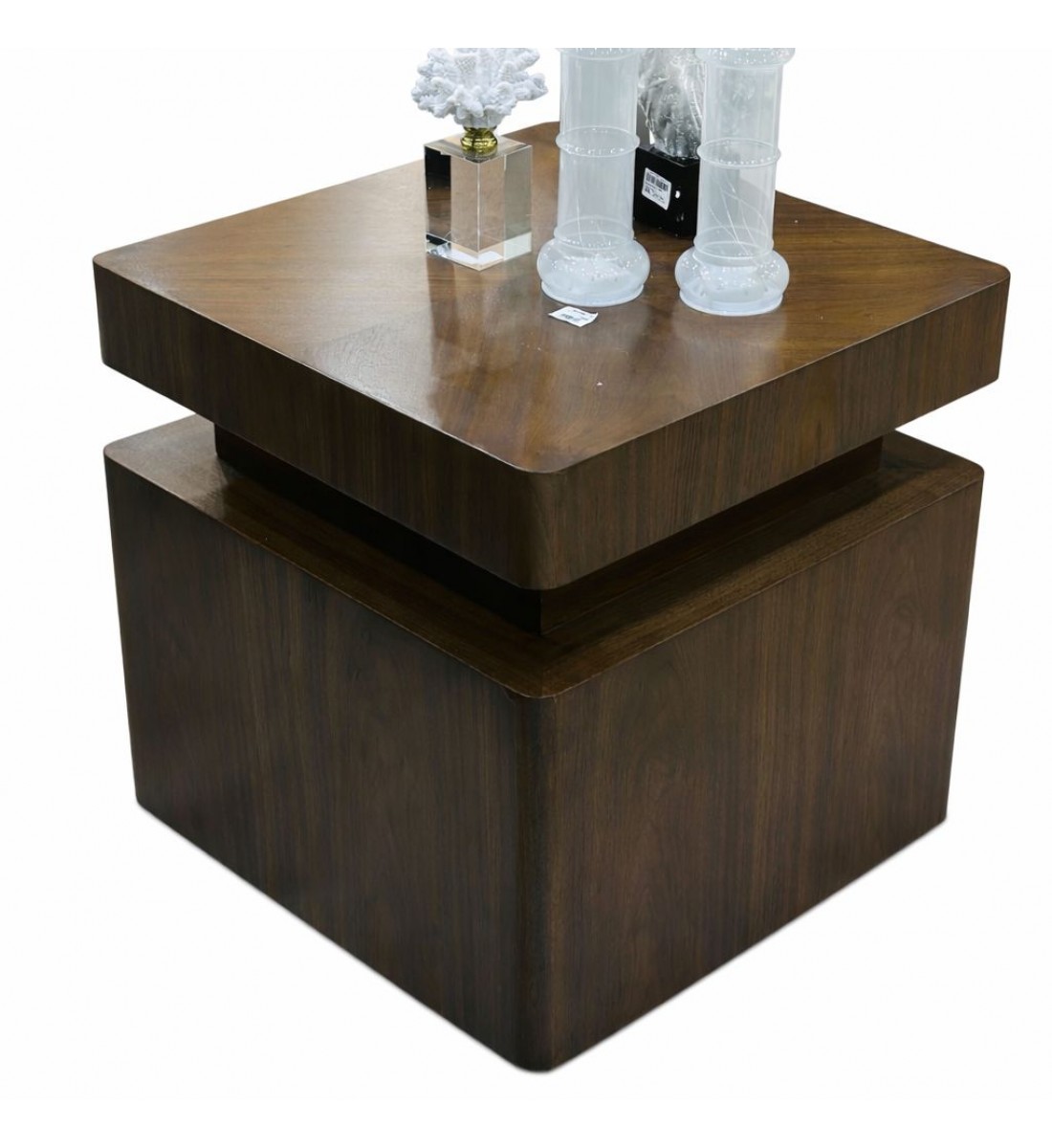 طاولة قهوة أنيقة بتصميم عصري ولون بني فاخر،60×60×60سم  (منتج تفصيل )