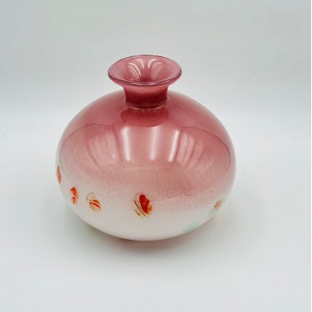 فازة ديكور أنيقة مصنوعة من الزجاج10×10×25سم 