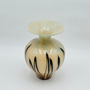 فازة ديكور أنيقة مصنوعة من الزجاج 16×16×26سم 