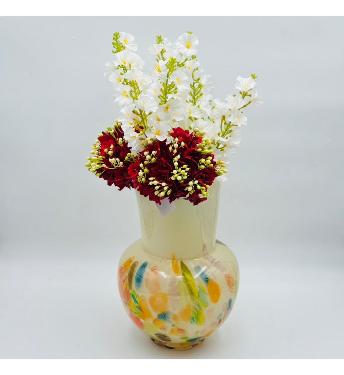 فازة ديكور أنيقة مصنوعة من الزجاج 34×16×16سم 