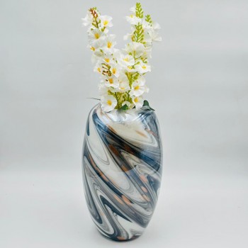 فازة ديكور أنيقة مصنوعة من الزجاج   34×8×8سم 