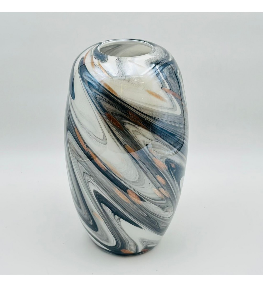 فازة ديكور أنيقة مصنوعة من الزجاج   34×8×8سم 