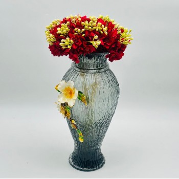 فازة ديكور أنيقة مصنوعة من الزجاج 36×12×12سم 