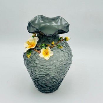 فازة ديكور أنيقة مصنوعة من الزجاج30×17×17سم 