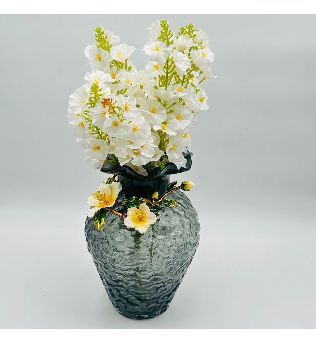 فازة ديكور أنيقة مصنوعة من الزجاج30×17×17سم 