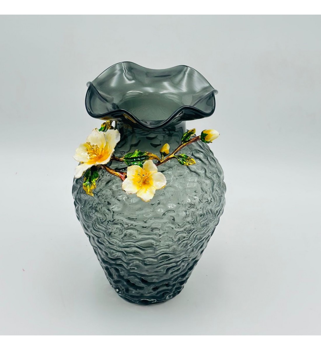 فازة ديكور أنيقة مصنوعة من الزجاج30×17×17سم 