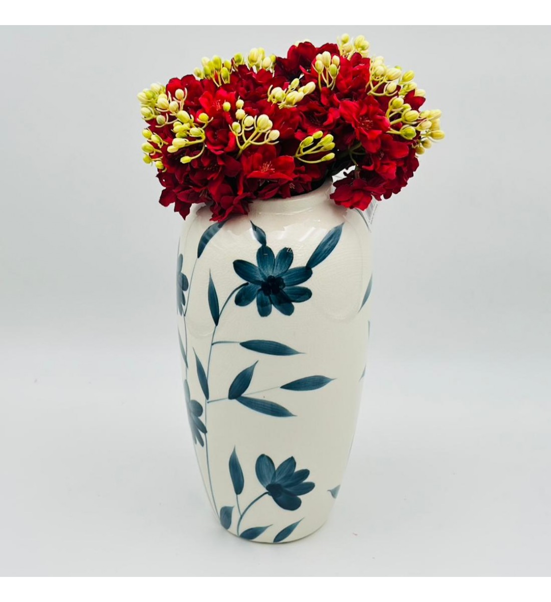 فازة ديكور أنيقة مصنوعة سيراميك 30×8×8سم 