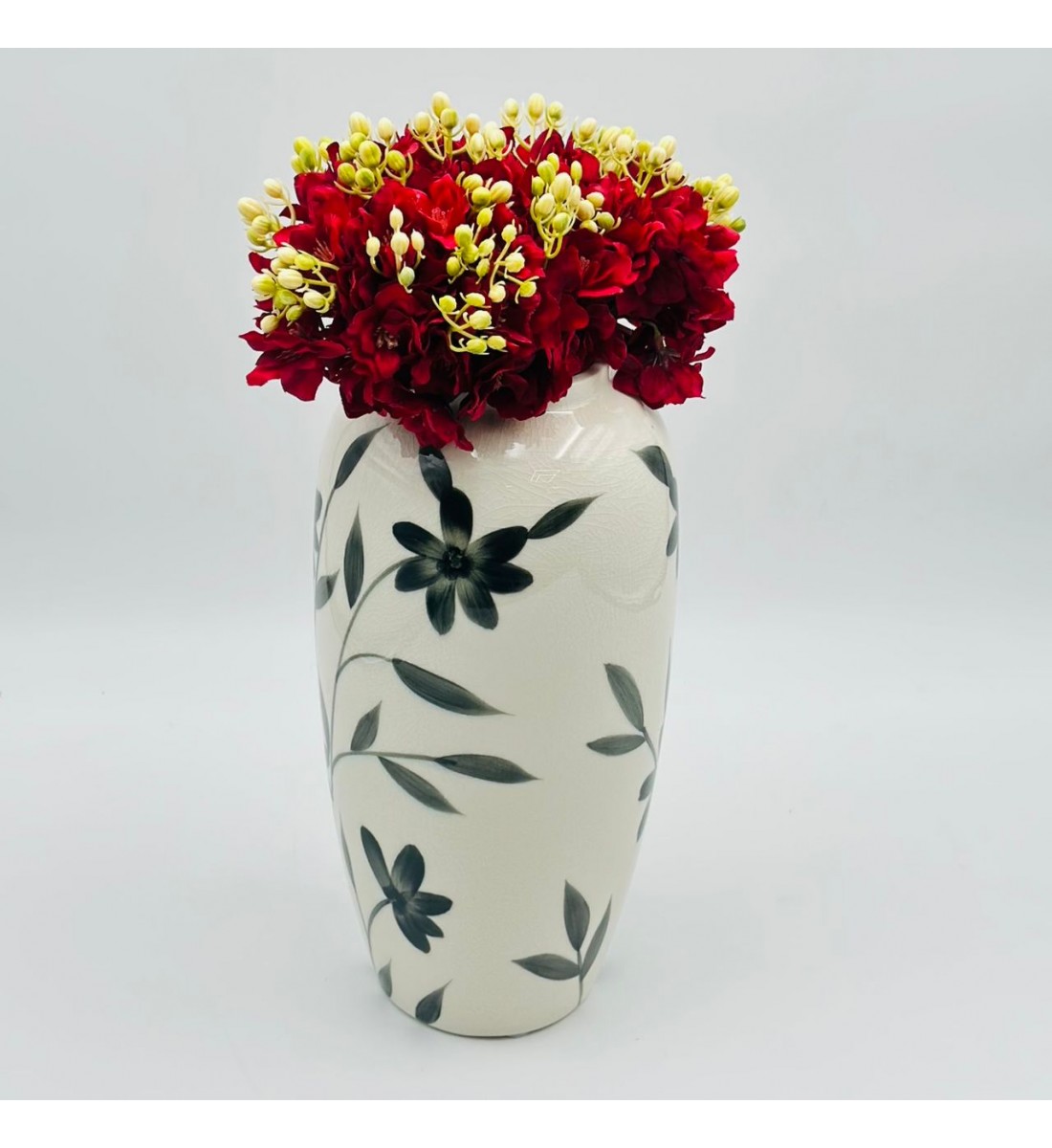 فازة ديكور أنيقة مصنوعة سيراميك 30×8×8سم 