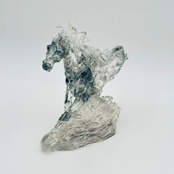 قطعة ديكور أنيقة بتصميم مجسّم لحصان في وضعية حركة28×9×24سم 