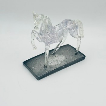 قطعة ديكور أنيقة بتصميم مجسّم لحصان في وضعية حركة21×11×23سم