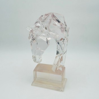 قطعة ديكور فنية بتصميم مجسّم لحصان بأسلوب هندسي عصري36×20×10سم 