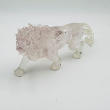 قطعة ديكور مجسّمة على شكل أسد في وضعية حركة هادئة38×12×15سم 